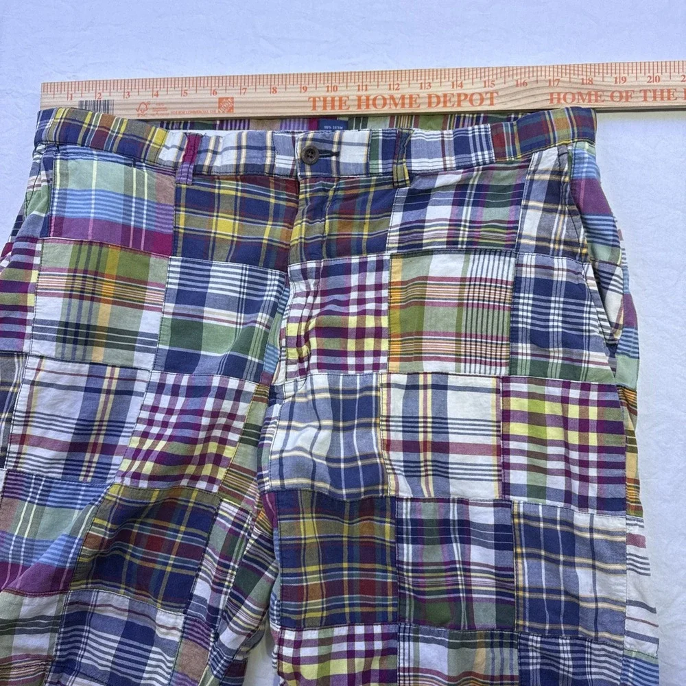 Polo Ralph Lauren Shorts Mens 38 Multicolor Madras Plaid Cargo Pockets Preppy